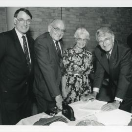 Signing the lease for the Museum, 1 October 1996