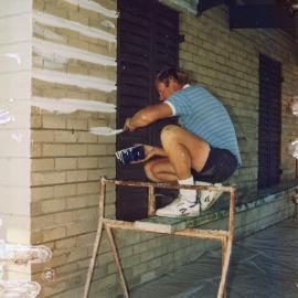 A working bee to paint the Historical Society's Museum, 15 August 1992