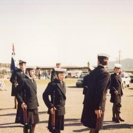 Naval cadets march at the Jetty Centenary, 2 August 1992