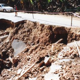 Flood damage on Bruxner Park Road, 23 November 1996