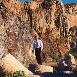 Coffs Council General Manager Mark Ferguson at the southern breakwall quarry