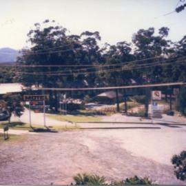 View from the Big Banana fruit shop overlooking the carpark of the Country Comfort Motel