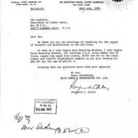 Exchange of letters, 1959