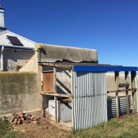 Outside "shed" at the lightkeepers' cottages, 7 May 2019