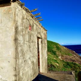 A close view of the Jetty storage shed, 6 May 2019
