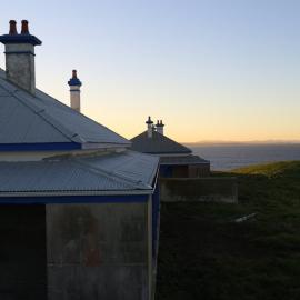 View of the lightkeepers' cottages towards the mainland, 7 May 2019