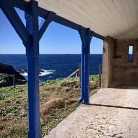 View of the northern cottage, 7 May 2019