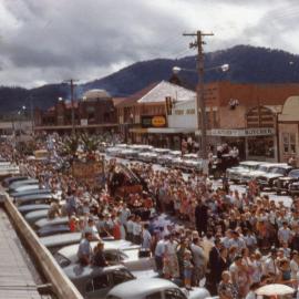 Viewing a parade along High Street after a storm