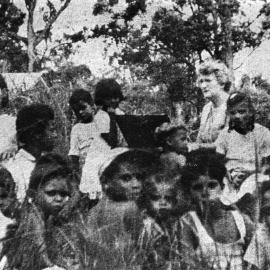 An outdoor Sunday School class, March 1959