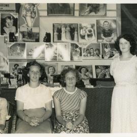 Photograph of Marie Hunt Studio Staff and Display, late 1940s