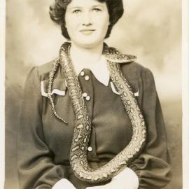 Photograph of Jessica Hill with Joe Blake, c. 1950