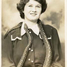 Photograph of Jessica Hill with Joe Blake, c. 1950