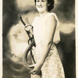 Photograph of Heather Watt with Joe Blake, c. 1950