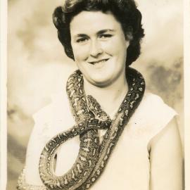 Photograph of Heather Watt with Joe Blake, c. 1950