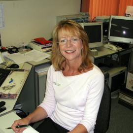 Reception Secretary Barbara Johnstone at Baringa Private Hospital, 2006
