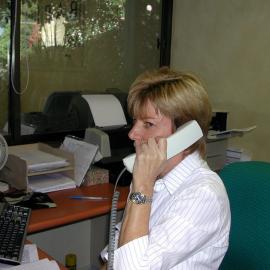 Front office Secretary Rosemary Benson at Baringa Private Hospital, 2006