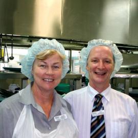 Kitchen Staff Anita Roberts and Don Mackenzie at Baringa Private Hospital, 2006