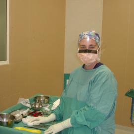 Theatre Sister Lisa Farmer in Baringa Private Hospital Theatre, 2006