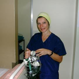 Theatre Nurse Anna Busch in Baringa Private Hospital Theatre, 2006