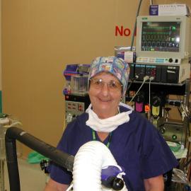 Theatre Anaesthetic Nurse Joan Eggins in Baringa Private Hospital Theatre, 2006