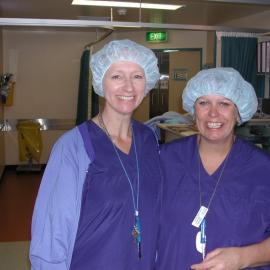 Theatre Nurse Gayle Denning and Sister Narelle Rhodes in Baringa Private Hospital Theatre, 2006