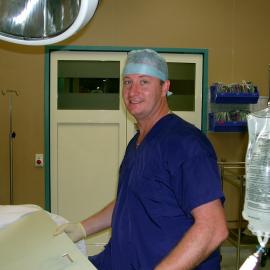 Theatre Wardsman Craig Monro in Baringa Private Hospital Theatre, 2006