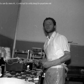 Sean Bennett at the old Coffs Harbour Hospital, 1985