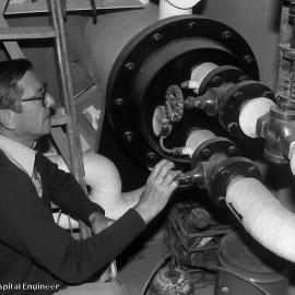 Bill Roberts at the old Coffs Harbour Hospital, 1985