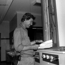 Neville Good at the old Coffs Harbour Hospital, 1985