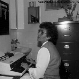 Sheila Whittaker at the old Coffs Harbour Hospital, 1985
