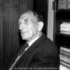 Reverend Neil McLeod at the old Coffs Harbour Hospital, 1985