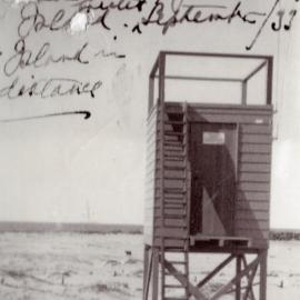 Railway signal box, September 1933