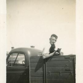 Relieving South Solitary Island lightkeeper and shop owner Jim Fogarty, 1950s