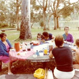 Time for a picnic at the Woolgoolga Lakeside Reserve area, c. 1970