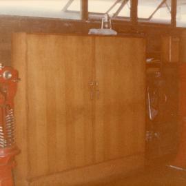 Red staff instruments with signal cabinet and repeaters for Coffs Harbour Railway, c.1970s