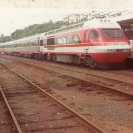 The inaugural run of the Sydney to Brisbane Intercity XPT, 1982