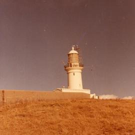 Temporary light installation at South Solitary Island lighthouse, late 1970s