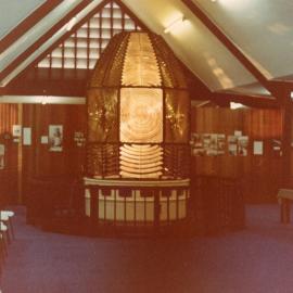 The South Solitary Island light on display in the Regional Museum