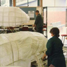 Constructing the "excrement" for the Look-At-Me-Now Headland protest, late 1991