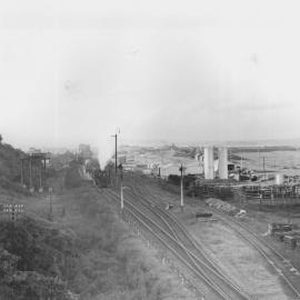 A view of the Railway Station from the Camperdown Street overpass