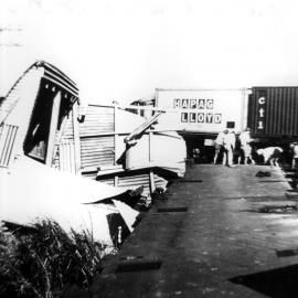 A railway line collision