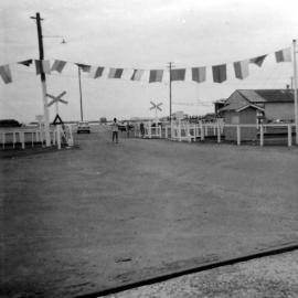 Bunting in place to welcome the Royal family to Coffs Harbour, April 1970