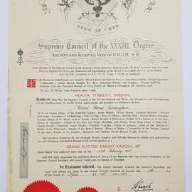 Freemason Certificate, 1967