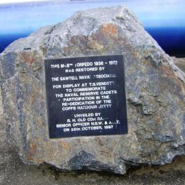 T.S.S. Vendetta commemorates the Jetty's restoration, February 2012