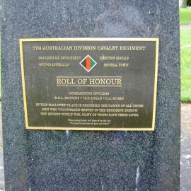 Memorial at the R.S.L. Park, February 2012
