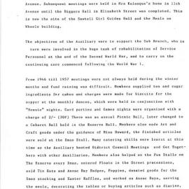 History of the Sawtell R. S. L. Sub Branch Womens Auxiliary 1946 - 1996