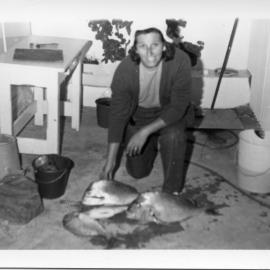 Pat Ross on South Solitary Island, early 1970s