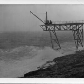 Choppy seas at South Solitary Island, early 1970s