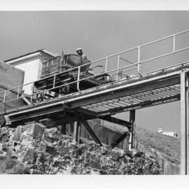 Underneath the gantry at South Solitary Island, early 1970s