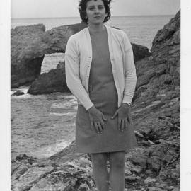 Pat Ross at the Arch on South Solitary Island, early 1970s